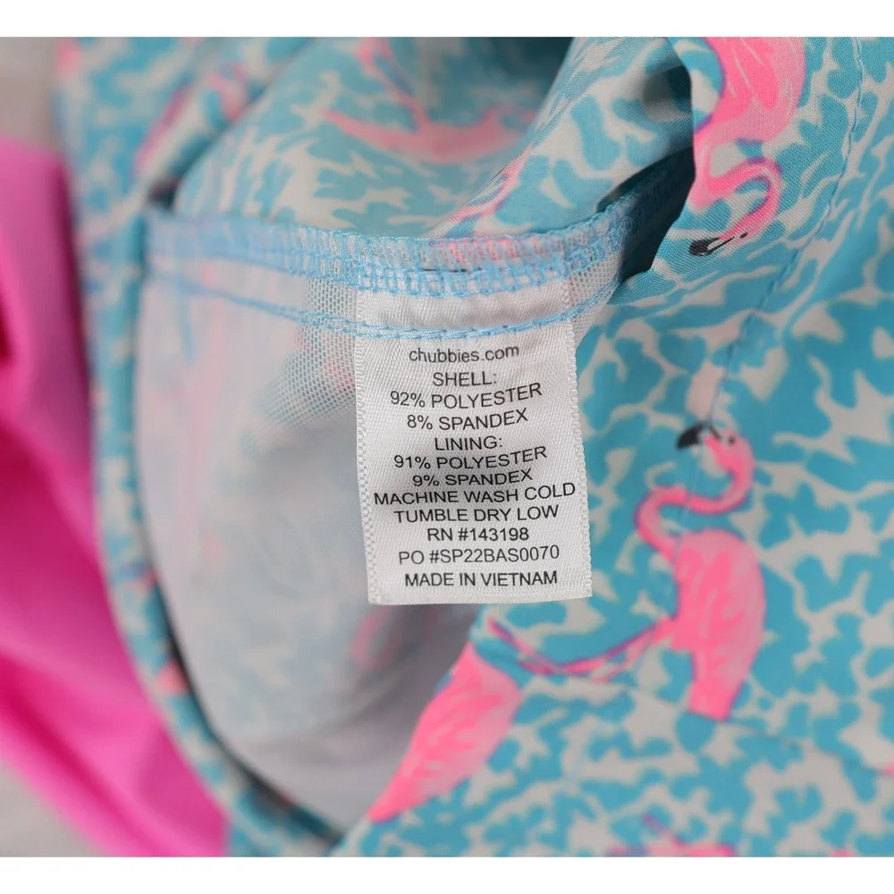 Chubbies The Domingos Are For Flamingos Swim Trunks Mens Large 7